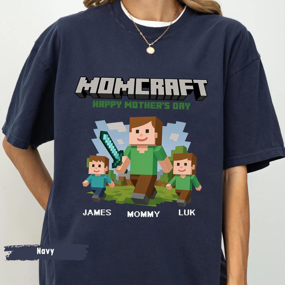 Personalized Momcraft Shirt Gamer Mom Mother Day Tee